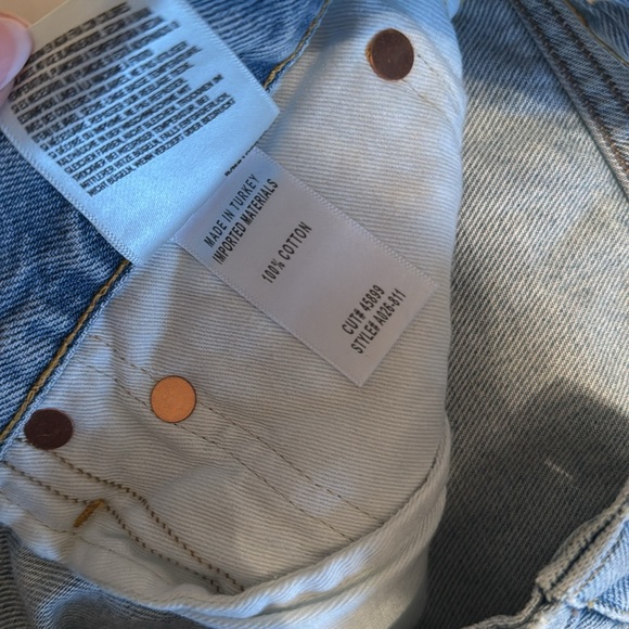 AGOLDE distressed jean shorts - Picture 3 of 4